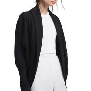 Aritzia Wilfred‎ Diderot Black Open Front Circle Cocoon Studded Cardigan